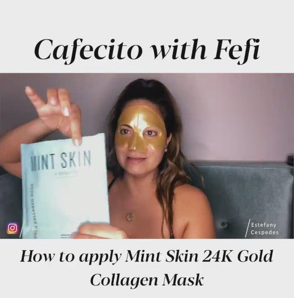 Cafecito with Fefi Episode 1 - How to Apply MINT Skin 24K Gold Mask